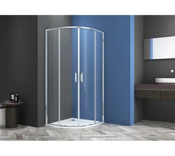 Polukružna Tuš kabina krom 100x100x200cm ESG Easy-Clean - Mihovljan, Čakovec