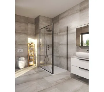 TK MALAGA 80120 black pravokutna tuš kabina 80x120x195 cm - Mihovljan, Čakovec