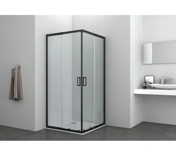 Pravokutna tuš kabina 78,5-90x190cm profili u crnom staklu debljine 5 mm - Mihovljan, Čakovec