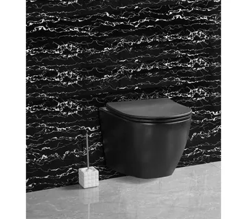Mondo black viseća školjka s daskom - Rimless 490x370x370 mm - Mihovljan, Čakovec