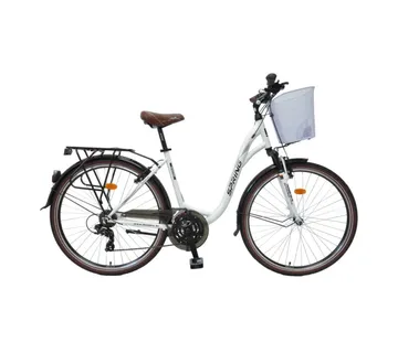 Bicikl Spring-Natura 28, 21 brzina, shimano/ty-300, ženski, košara, v-brake, perla bijeli, vel L (19) - Mihovljan, Čakovec
