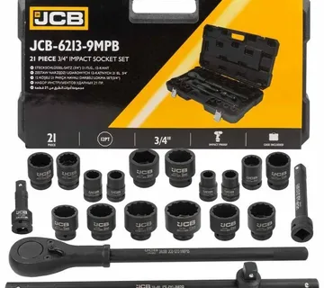Set nasadnih udarnih ključeva 3/4" 21 kom (17-50mm) 12-strano JCB-6213-9MPB - Mihovljan, Čakovec