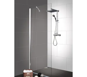 Stakleni fiksni dio za tuš stijenu krom 75-77x195cm (D1180) - Mihovljan, Čakovec