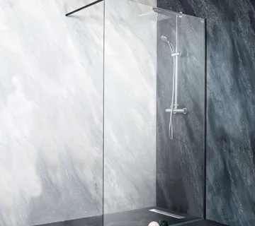 Pregrada za tuš, crna mat, 108-109x195cm - Mihovljan, Čakovec