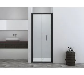 Preklopna vrata crna 88-92x200cm 6mm Easy-Clean - Mihovljan, Čakovec