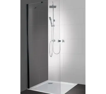 Stakleni fiksni dio tuš stijene crni mat 65-67x195cm - Mihovljan, Čakovec