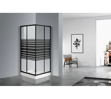 Tuš kabina pravokutna , crna 78-90x190 cm - prugasta - Mihovljan, Čakovec