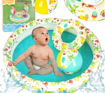 Dječji bazen na napuhavanje 122 cm -GRATIS lopta i kolut - cover