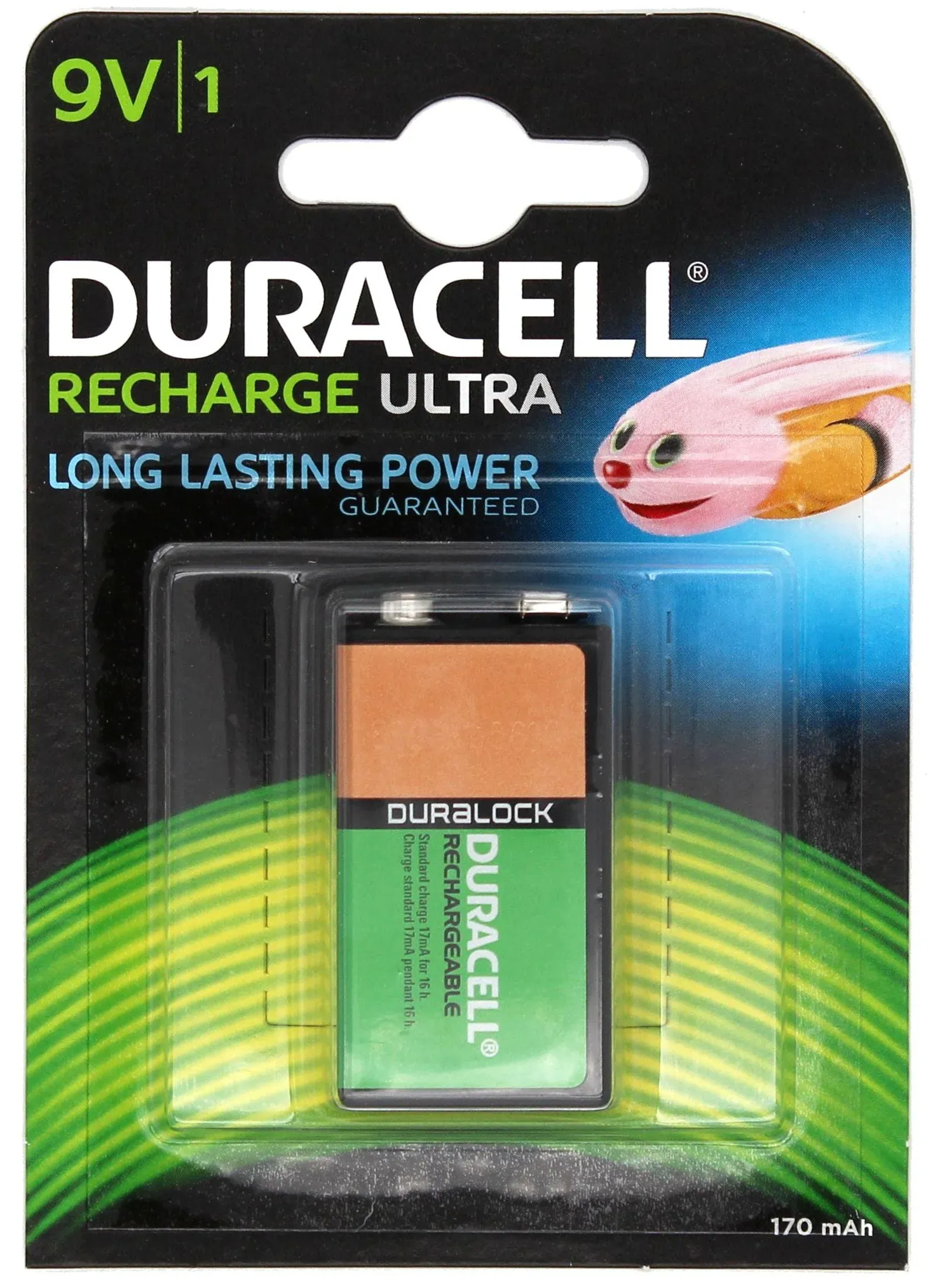 BATERIJA DURACELL PUNJIVA 9V Ni-MH 170MaH 8,4V - cover