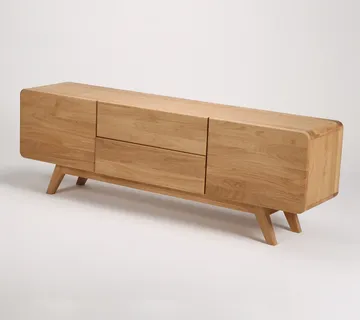 Tv Komoda Luba 180x40.3cm, Materijal: Puno drvo Hrast - cover