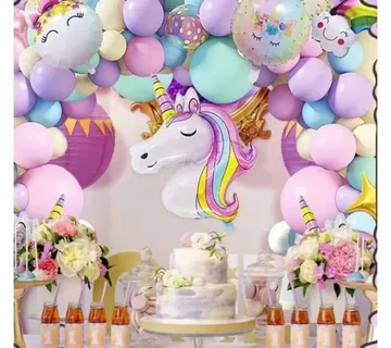 Luk od balona - Rainbow Unicorn (129 balona u setu) - cover