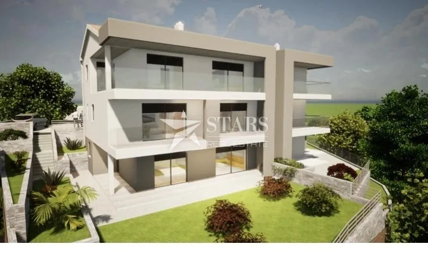 Krk, Omišalj - novogradnja, apartman 1S+DB s pogledom na more - cover