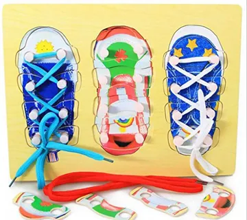 Tenisice- edukativna drvena igra- naučimo vezanje - cover