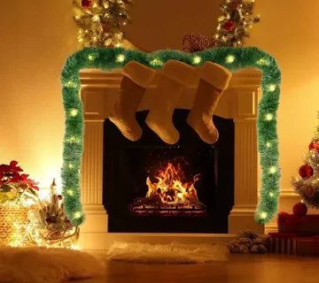 Božićna LED loza 4,5 m – svjetleća dekoracija za dom, vrata i kamin - cover