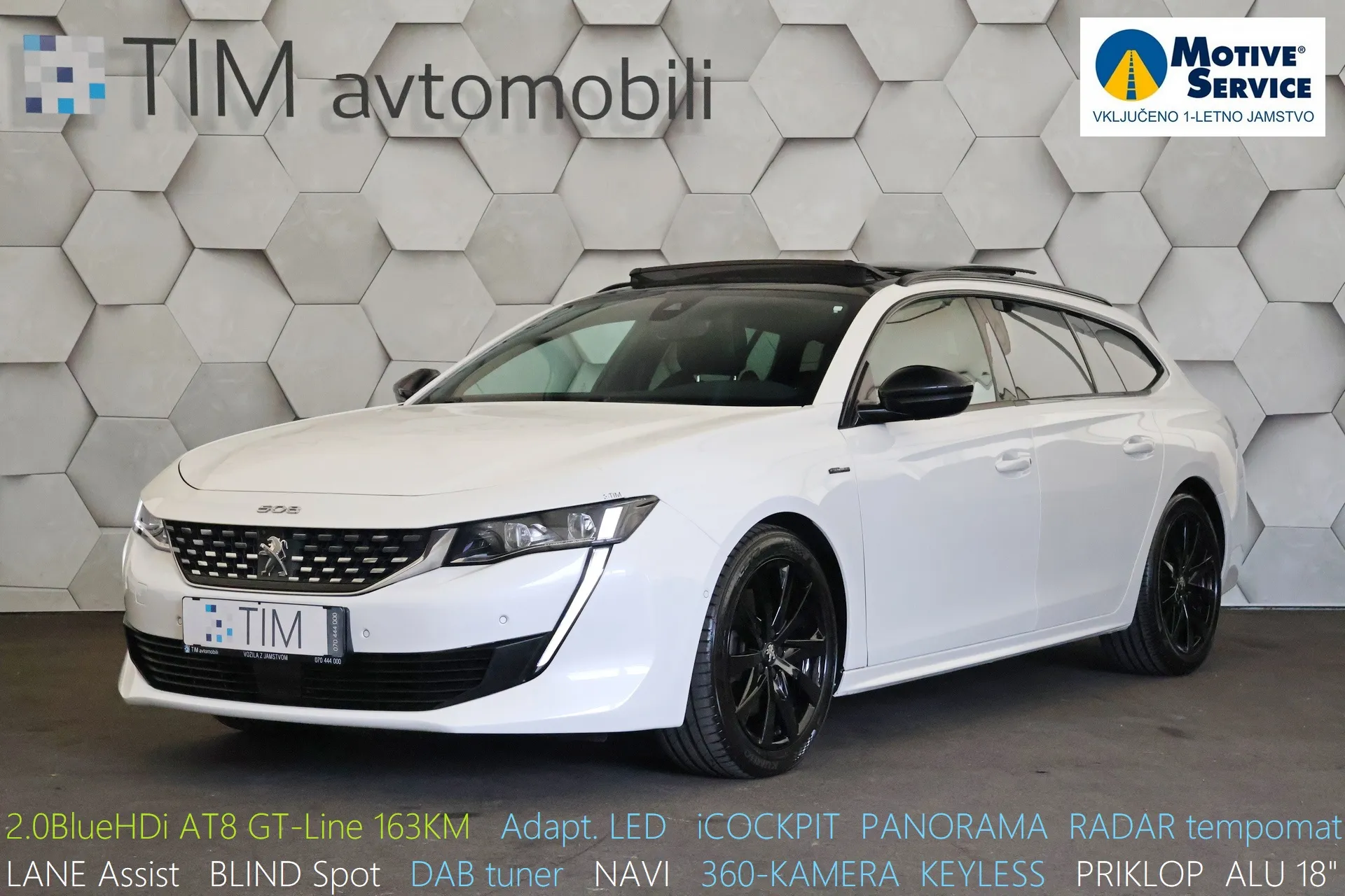 Peugeot 508SW 2.0 BlueHDi EAT8 GT-Line PANO iCOCKPIT NIGHT Vision - cover