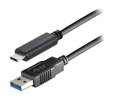 Transmedia USB type C plug - USB 3.1 type A plug, 1,0 m - Umag
