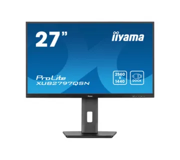 IIYAMA 27" XUB2797QSN-B2 QHD (2560×1440) IPS, Pivot, 100Hz, 1ms, 300cd/m2, 1300:1, HDMI/DP, USB-C (65W), 3×USB3.2, RJ45, zvuč - Umag