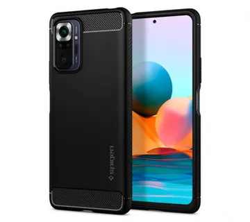 Spigen Rugged Armor, zaštitna maska za telefon, crna - Xiaomi Redmi Note 10 Pro/Max - Umag