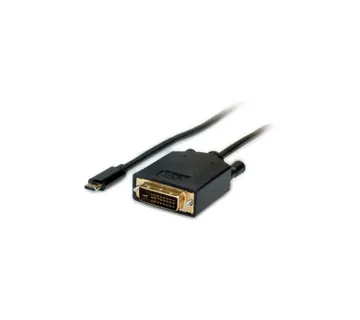 Roline VALUE USB-C - DVI kabel, M/M, 2.0m, crni - Umag