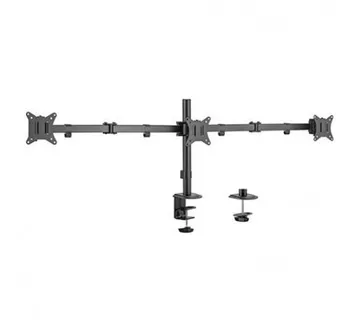 Gembird Adjustable desk 3-display mounting arm (rotate, tilt, swivel), 17”-27”, up to 7 kg - Umag