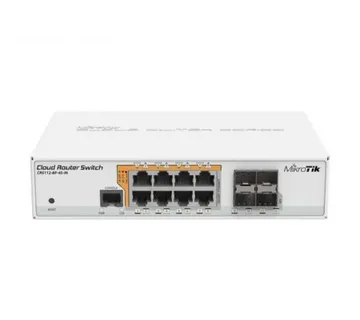MikroTik 8x Gigabit Ethernet Smart Switch with PoE-out, 4x SFP cages desktop case - Umag