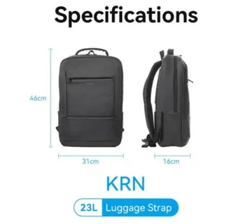 Vention Water-Repellent Laptop Backpack Black, 23L - Umag