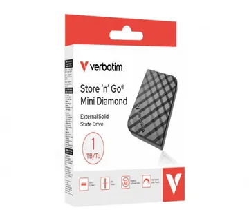 Externi SSD Verbatim 32025 Store'n'Go Mini Diamond, 1TB, USB-C 3.2 Gen2, crni - Umag