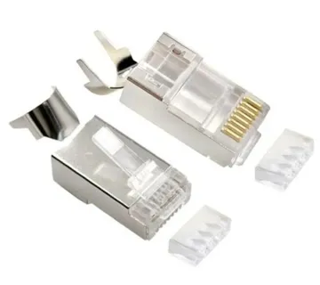 Gembird Shielded modular CAT7 pass-through type plug 15u" gold plated, 100 pcs per bag - Umag