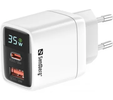 Sandberg 2in1 Charger 1x USB-C 1x USB 35W - Umag