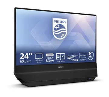 Philips 24B2D5300 24", 2xHDMI, 2xUSB-C, 120Hz, DUO - Umag