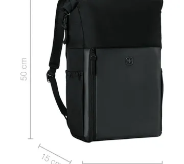 Wenger ruksak UrbanOne Roll-Top za prijenosnik do 15.6", crni - Umag