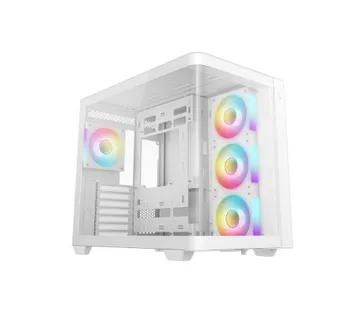 Računalniško ohišje DeepCool CG530U 4F WH, ATX, Midi-Tower, ARGB, ukrivljeno steklo, belo - Umag