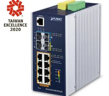 Planet Industrial L3 8-Port 10 100 1000T 802.3bt PoE 2-Port 1G 2.5G SFP 2-Port 10G SFP Managed Ethernet Switch - Umag