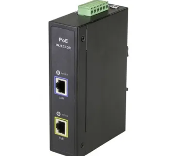 MaxLink DIN60 PoE injector - 12-48VDC, 802.3af at bt, 55V, 1.1A, 60W, 1Gbit - Umag