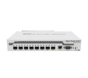 Mikrotik Cloud Router Switch CRS309-1G-8S+IN, Dual core 800MHz CPU, 512MB RAM, 1×GLAN, 8×SFP+ cages, RouterOS, L5 or SwitchOS - Umag
