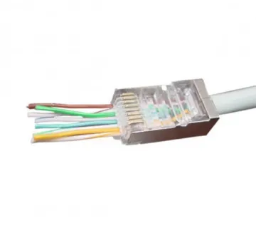 Gembird Cat5e Cat6 pass-through modular FTP plug 8P8C, 100 pcs - Umag