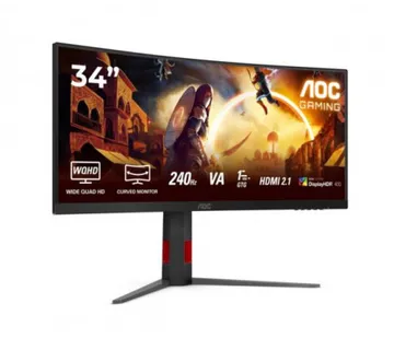 AOC LCD 34" curved, Fast VA, 1ms - Umag