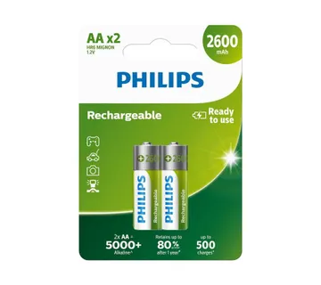 Philips punjive baterije AA, 2 komada, 2600 mAh - Umag