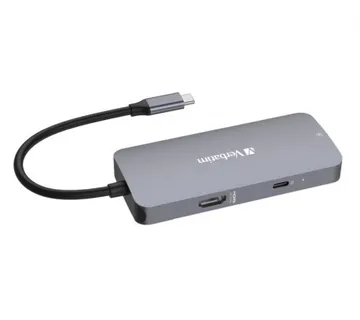 Verbatim CMH-05 Pro Multiport 5-portni USB-C HUB: 1xHDMI, 1xRJ45, 2xUSB-A, 1xUSB-C PD - Umag