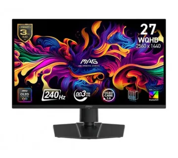 MSI MAG 273QP QD-OLED X24 Gaming Monitor, 26.5", QD-OLED, 240Hz WQHD (2560x1440), 0.03ms (GtG), 1000 - cover