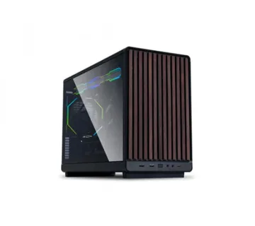Lian Li DAN Cases A3 Wood, kaljeno steklo, Micro-ATX - Umag