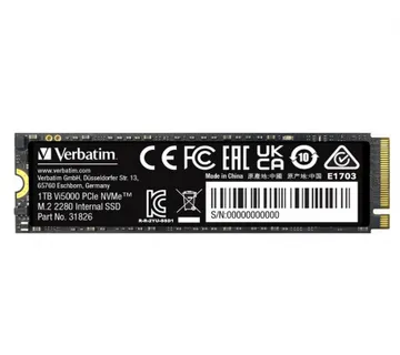 Verbatim Vi5000 1TB SSD PCIe NVMe M.2 2280 Gen4x4, R/W: 5000/4500MB/s - Umag