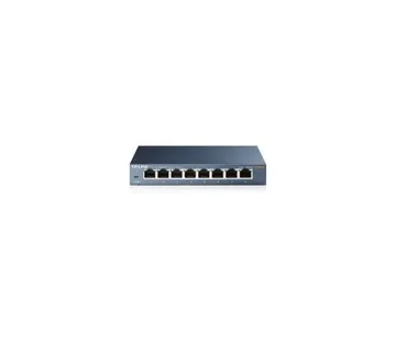 Switch TP-Link TL-SG108, 8-port Metal Gigabit Switch, 5 10/100/1000M RJ45 ports, supports GMP Snoopi - Umag