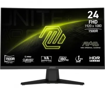 Monitor MSI MAG 244C / 23.6" / FHD / VA / 180Hz / 1ms (MPRT) / curved / black - Umag