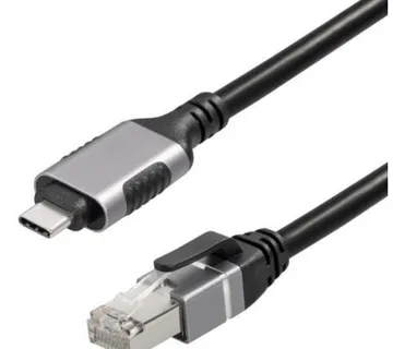 Transmedia Ethernet Cable Cat6 F UTP USB C to RJ45, 5m - Umag