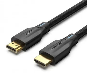 Vention Cotton Braided 8K Ultra High Speed HDMI Cable 1M Black - Umag