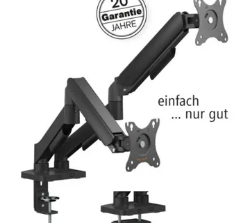 Transmedia Flexible dual monitor mount with spring system - Umag