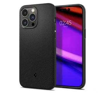 Spigen Mag Armor MagSafe, zaštitna maska za telefon, mat crna - iPhone 14 Pro - Umag