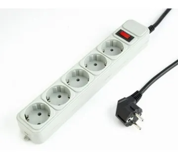 Gembird Surge protector, 5 sockets, 4,5m, white - Umag