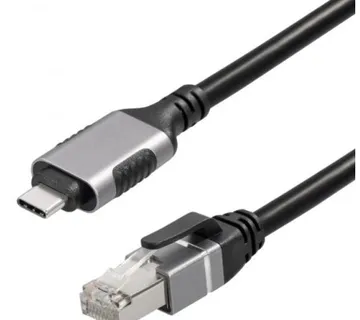 Transmedia Ethernet Cable Cat6 F UTP USB C to RJ45, 1m - Umag